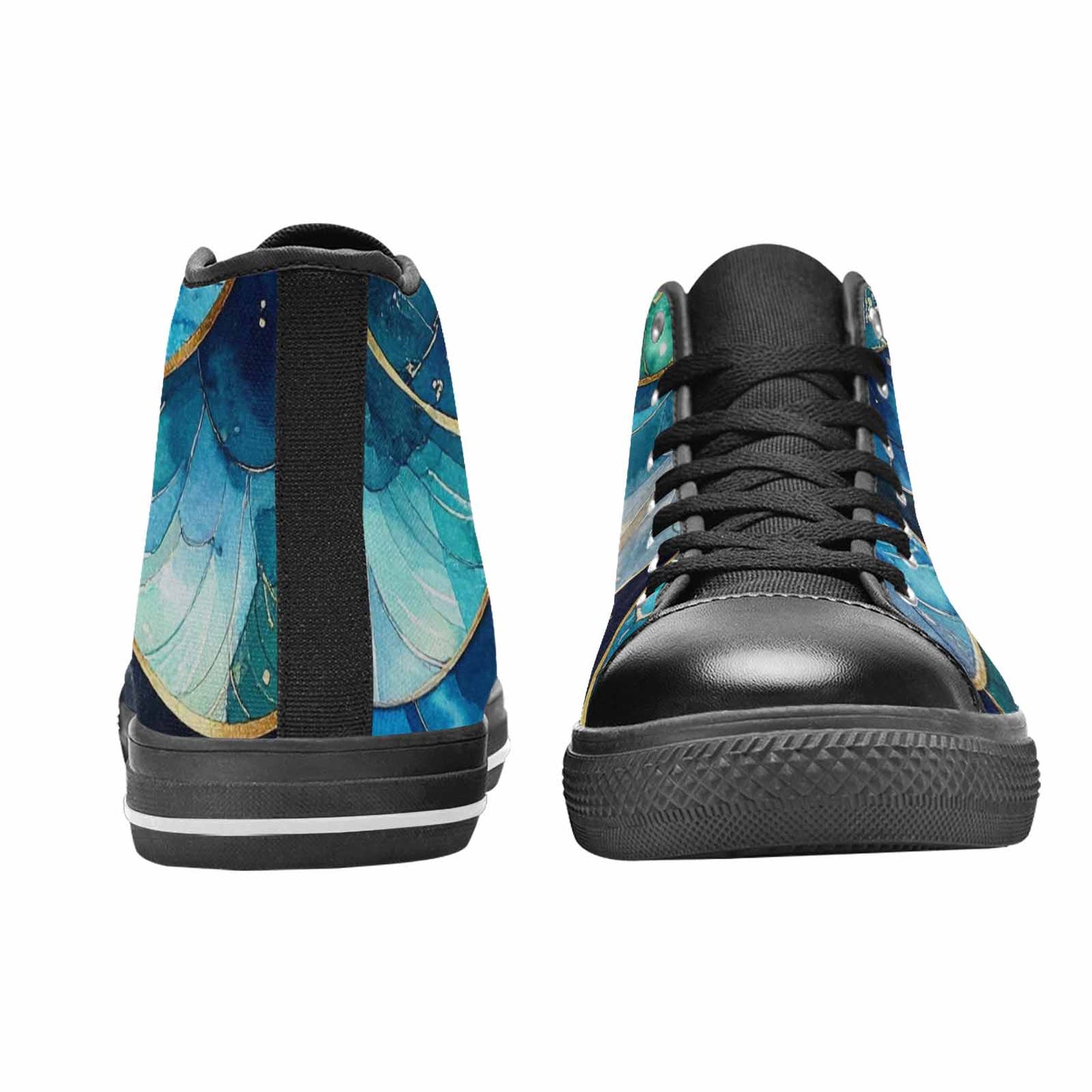 WOMEN'S Mermaid Scale High Top Canvas Aesthetic Sneakers