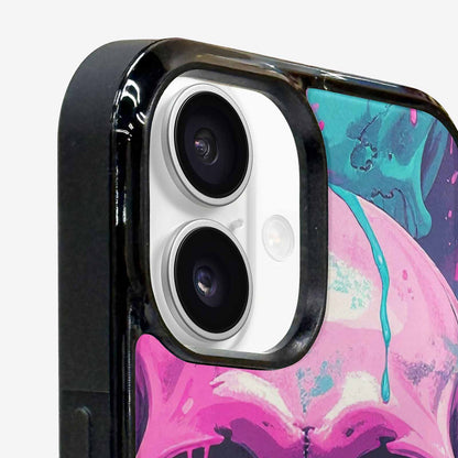 iPhone 16 Plus Case — 1000\'s Of Skulls Overlapping Each Other, Custom Designed Case Cover