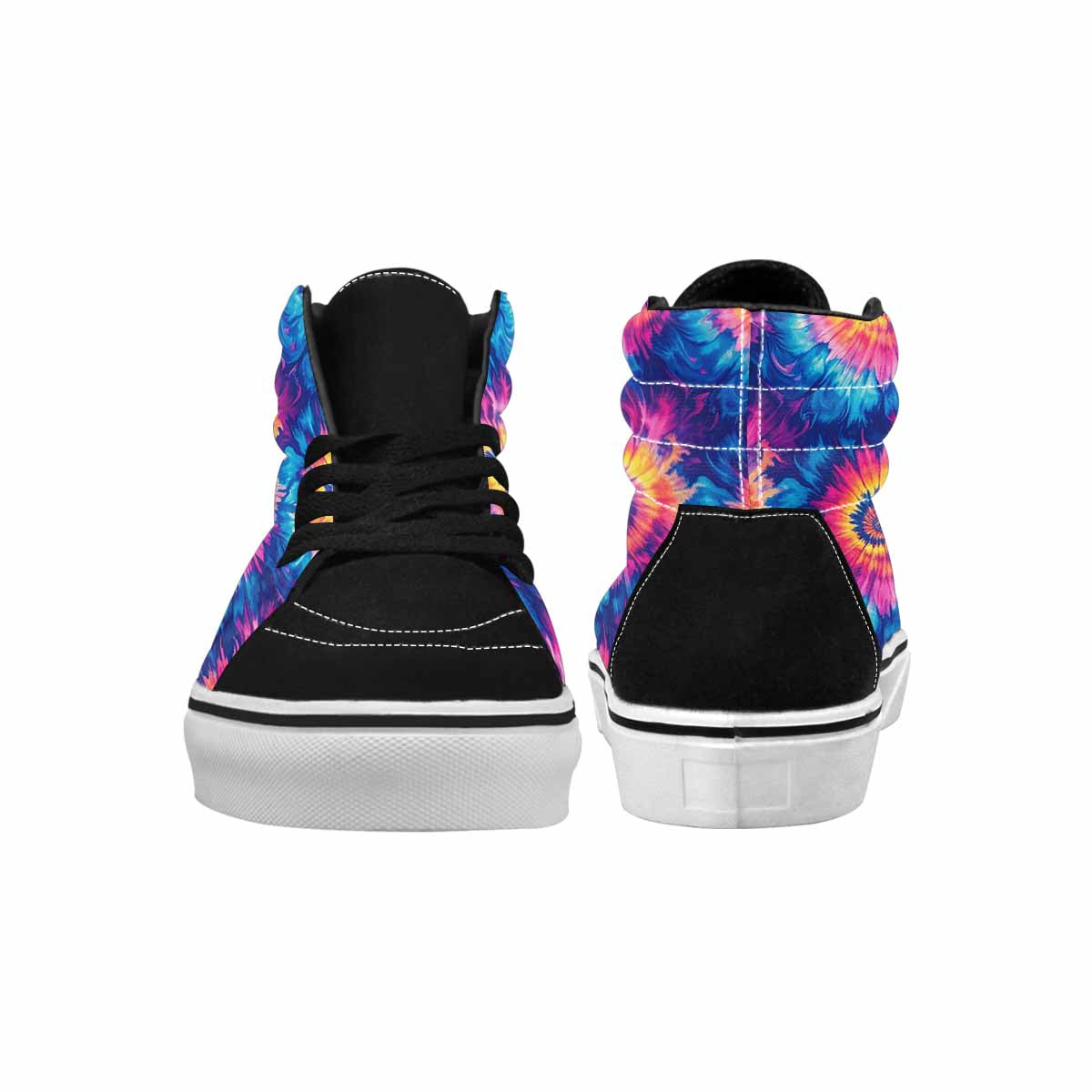 WOMEN'S Tie Dye Swirl High Top Canvas Cottagecore Custom Shoes