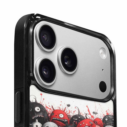 iPhone 17 Pro Max Case — Black &amp; Red Ink Cartoon Cute, Custom Designed Case Cover