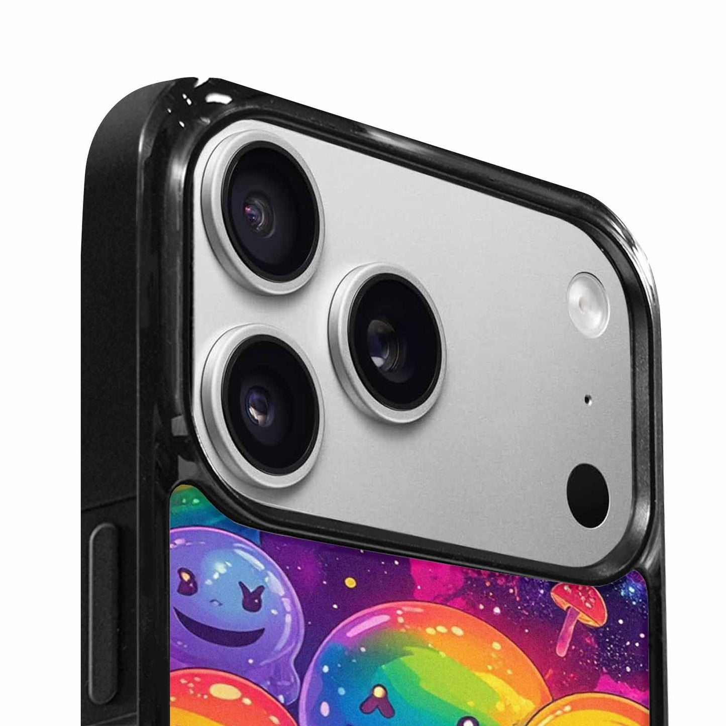 iPhone 17 Pro Max Case — Melting Rainbow Smiley Faces Original Art, Custom Made Phone Cover