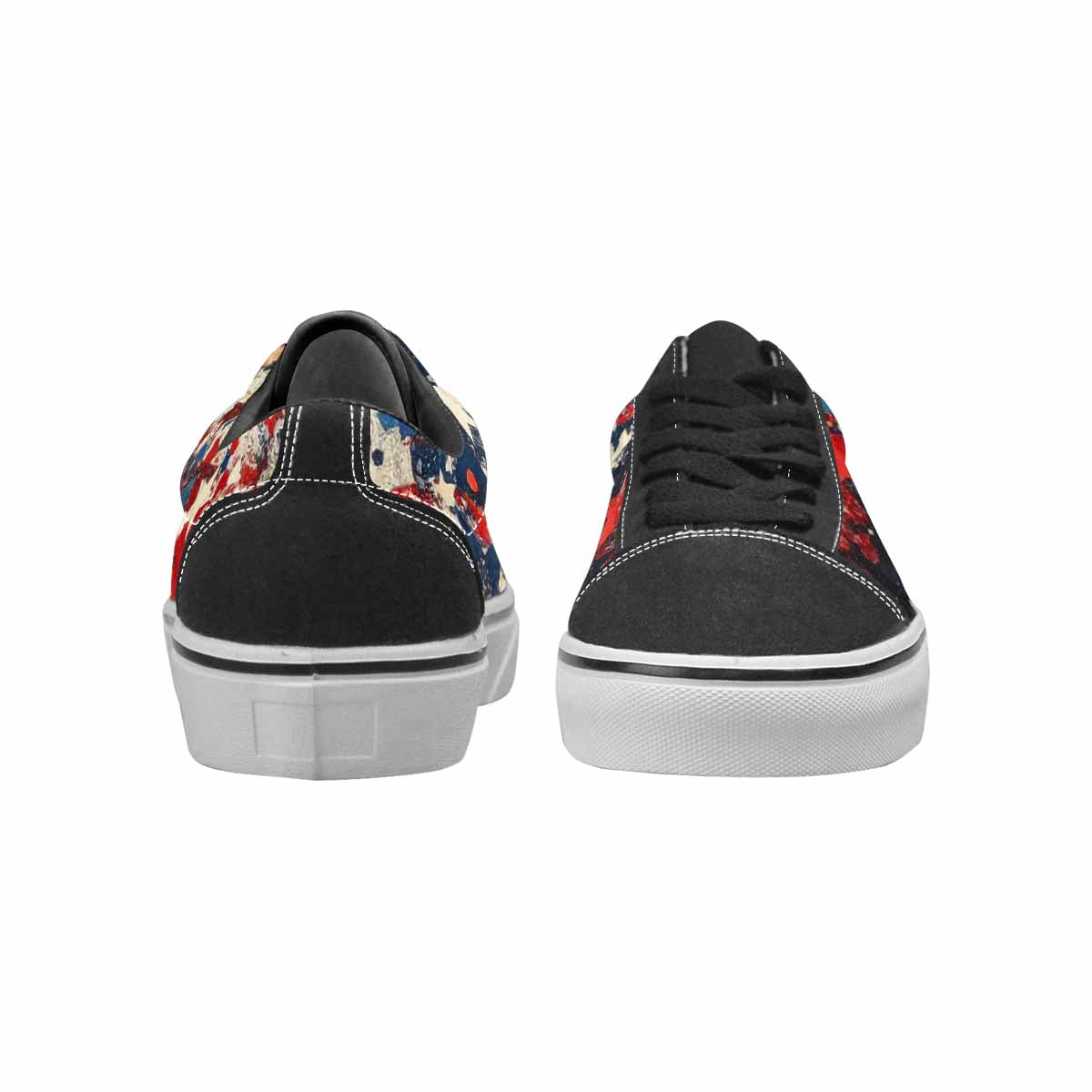WOMEN'S Patriotic Stars Stripes Lace-Up Canvas Kaleidoscope Sneakers