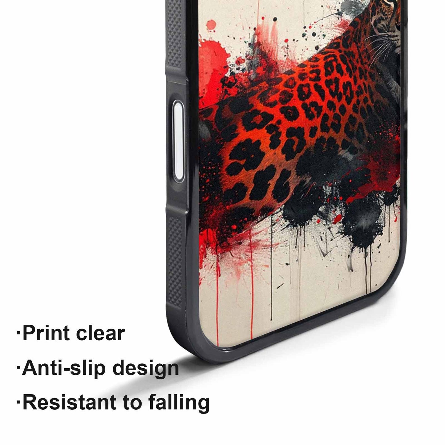 iPhone 17 Air Case — Animal Print Black Red Ink Animal, Custom Art Phone Cover