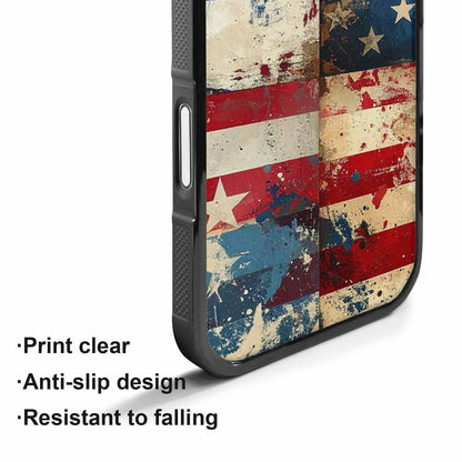 iPhone 17 Case — Small American Flag Stars Galaxy Space, Custom Phone Case
