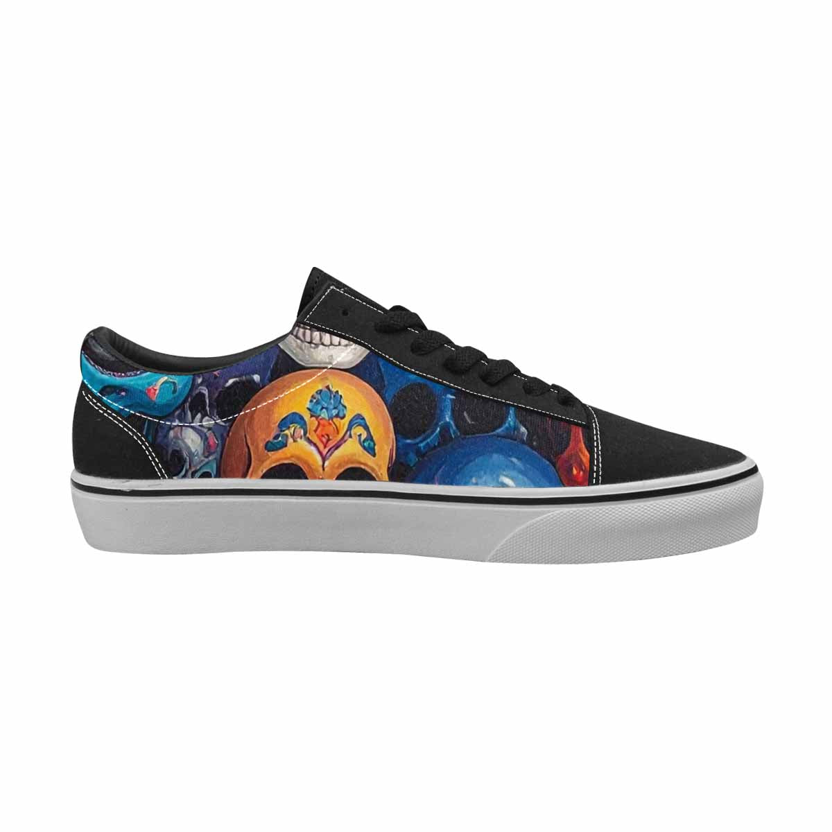 WOMEN'S Skulls (general) Skulls Lace-Up Canvas Y2K Shoes