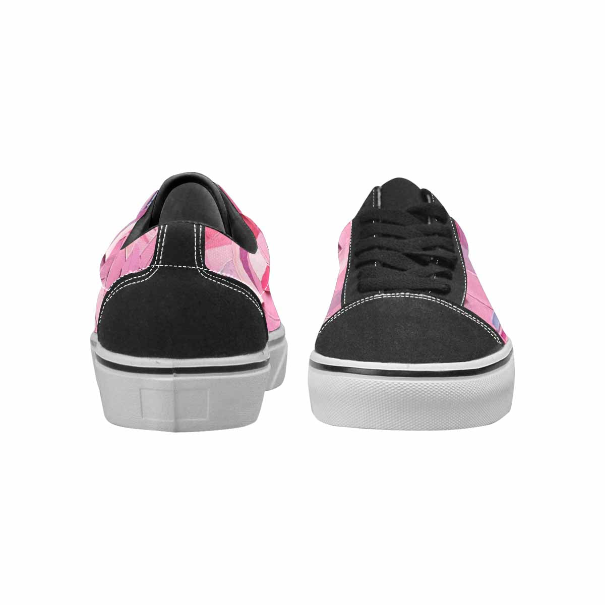 WOMEN'S Transgender Pride Flag Lace-Up Canvas Vibrant Chaos Sneakers
