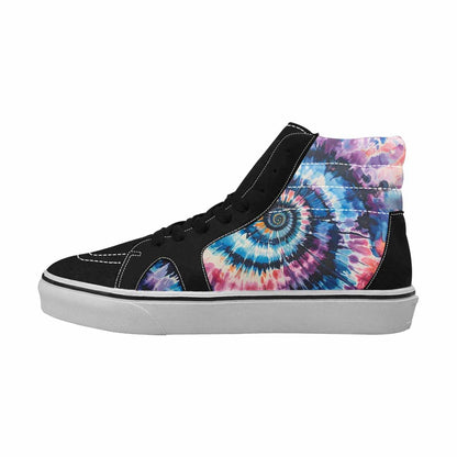 MEN'S Tie High Top Canvas Wallpaper Art Custom Sneakers