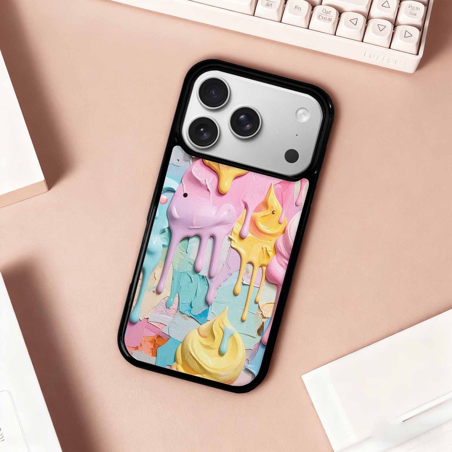 iPhone 17 Pro Case — Soft Serve Swirl Monster Characters Original, Custom Art Phone Cover