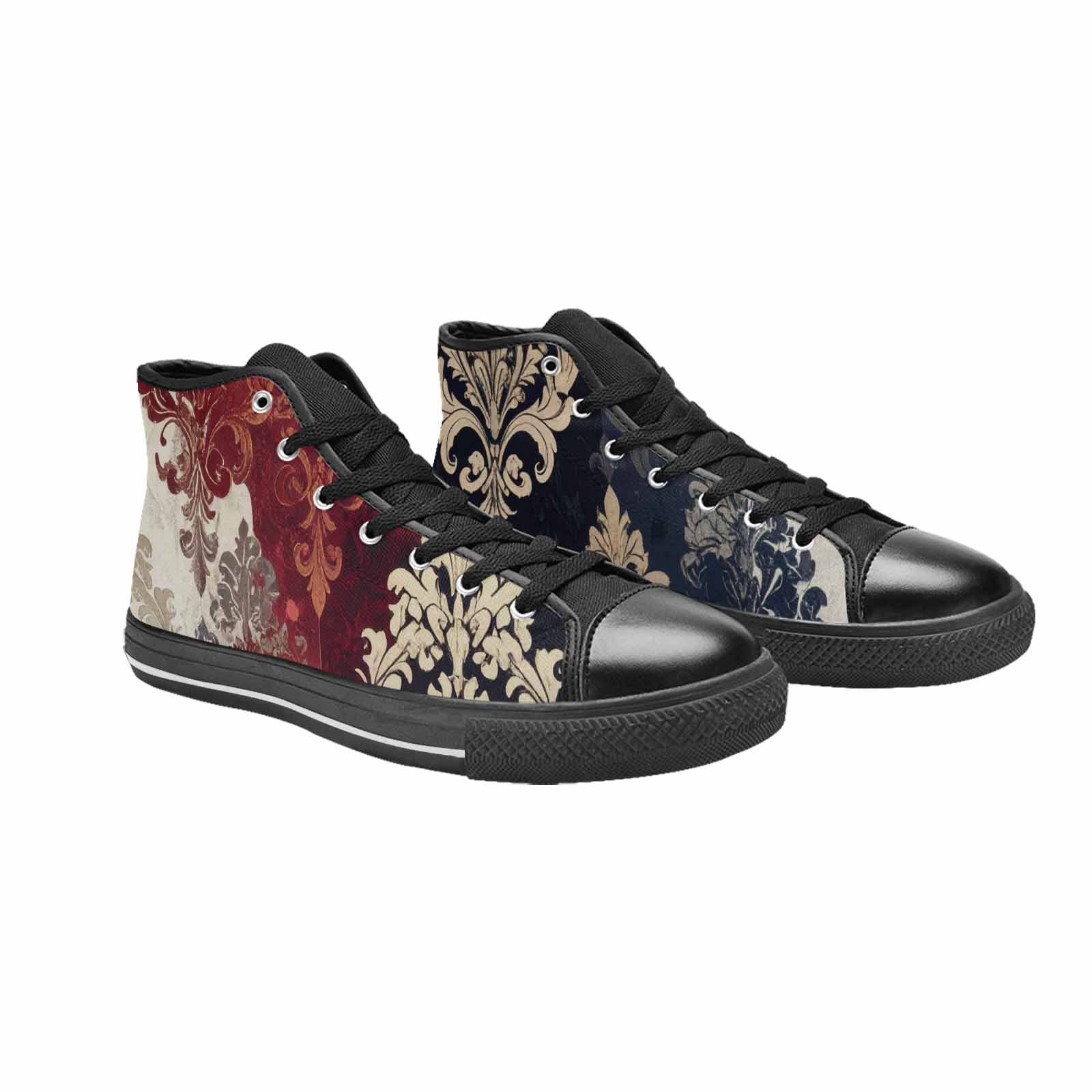 MEN'S Damask Ornamental Wallpaper High Top Canvas Dark Academia Sneakers