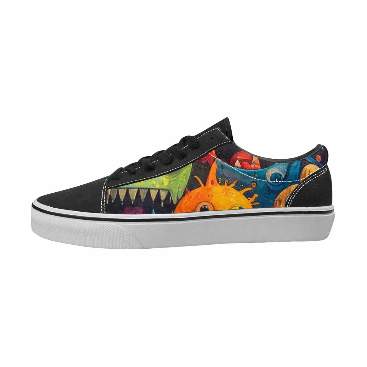 WOMEN'S Monsters Canvas Bold Print Cottagecore All Over Print Shoes