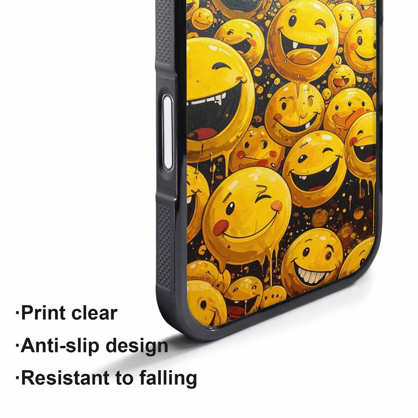 iPhone 17 Pro Case — Melting Moon Smiley Yellow Version Original, Custom Made Phone Cover