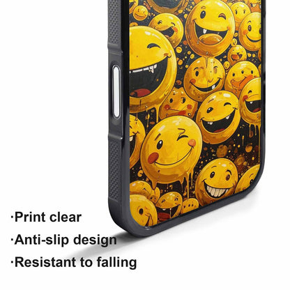 iPhone 17 Pro Case — Melting Moon Smiley Yellow Version Original, Custom Made Phone Cover