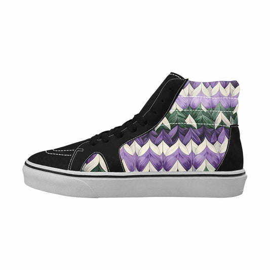 MEN'S Genderqueer Flag Color High Top Canvas Surreal Shoes