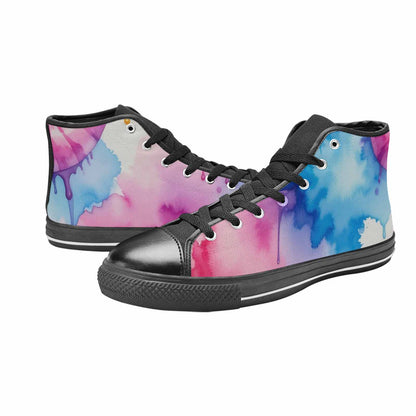 WOMEN'S Dripping Tie Dye Spiral High Top Canvas Dark Academia Custom Sneakers