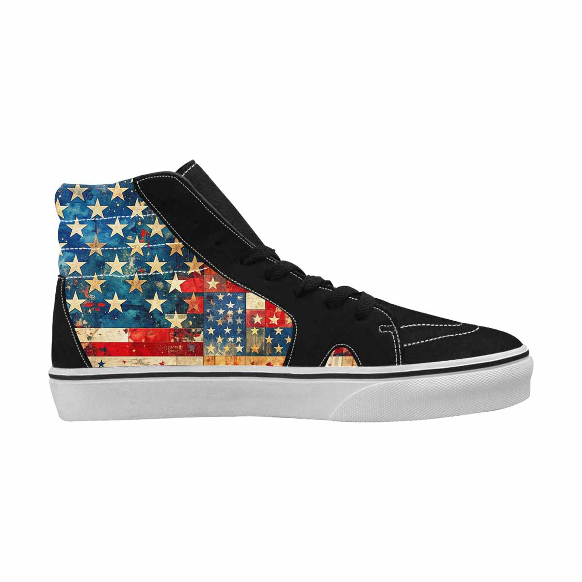 WOMEN'S American Flag Stars High Top Canvas Dreamcore Custom Sneakers