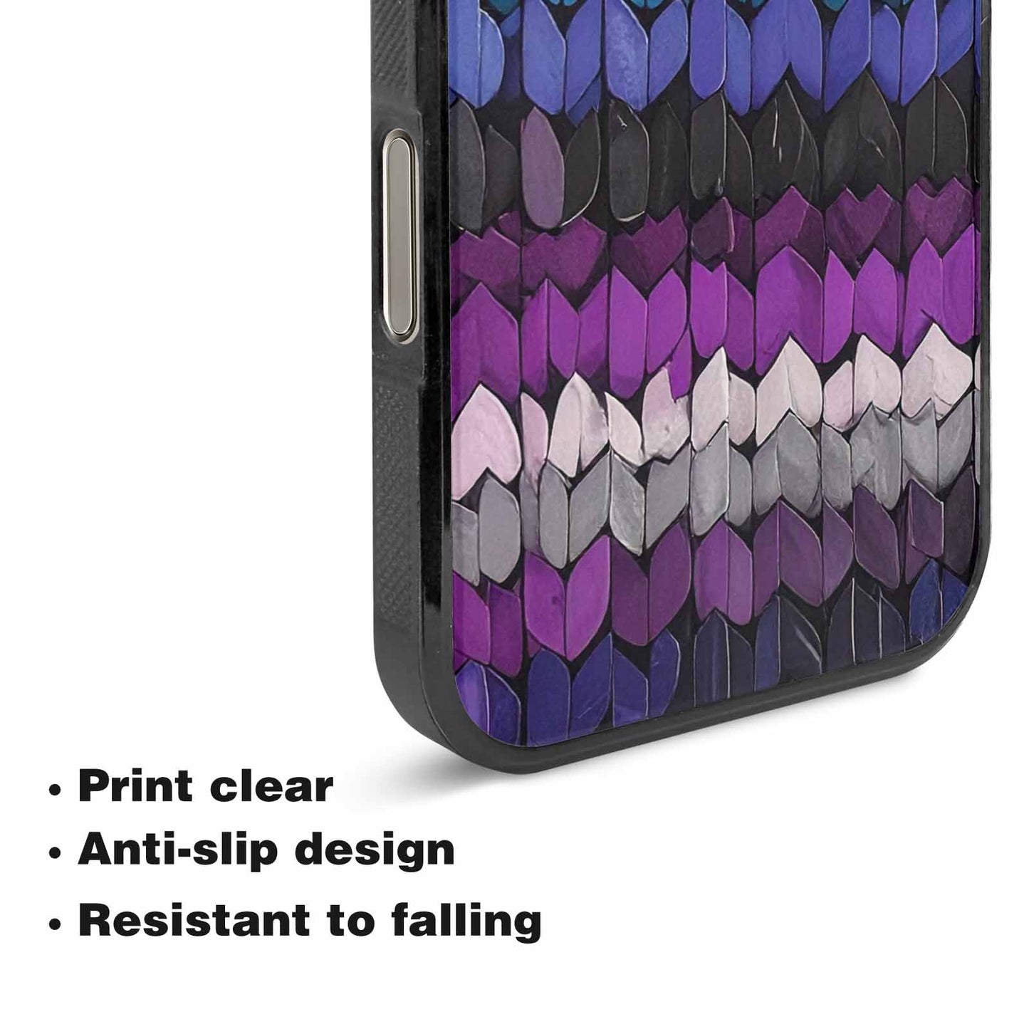 iPhone 16 Pro Case — Asexual Flag Color Theme Small Rainbow, Original Design Phone Case