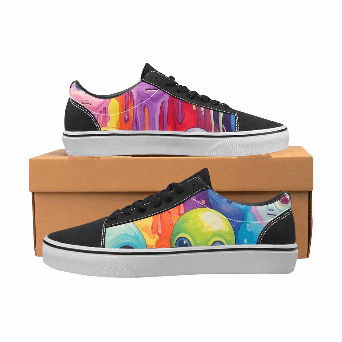 WOMEN'S Aliens  Tie Dye Lace-Up Canvas Dreamcore Shoes