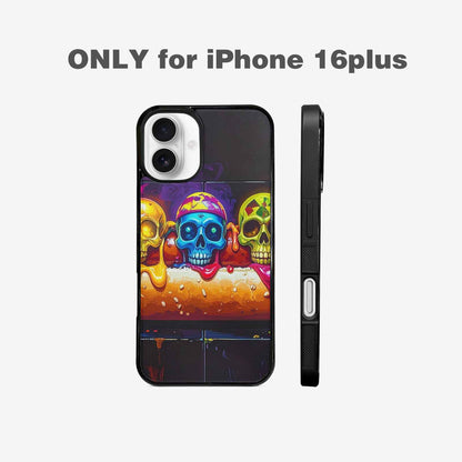 iPhone 16 Plus Case — Toxic Skeleton Hot Dog Eye Small, Personalized Phone Case