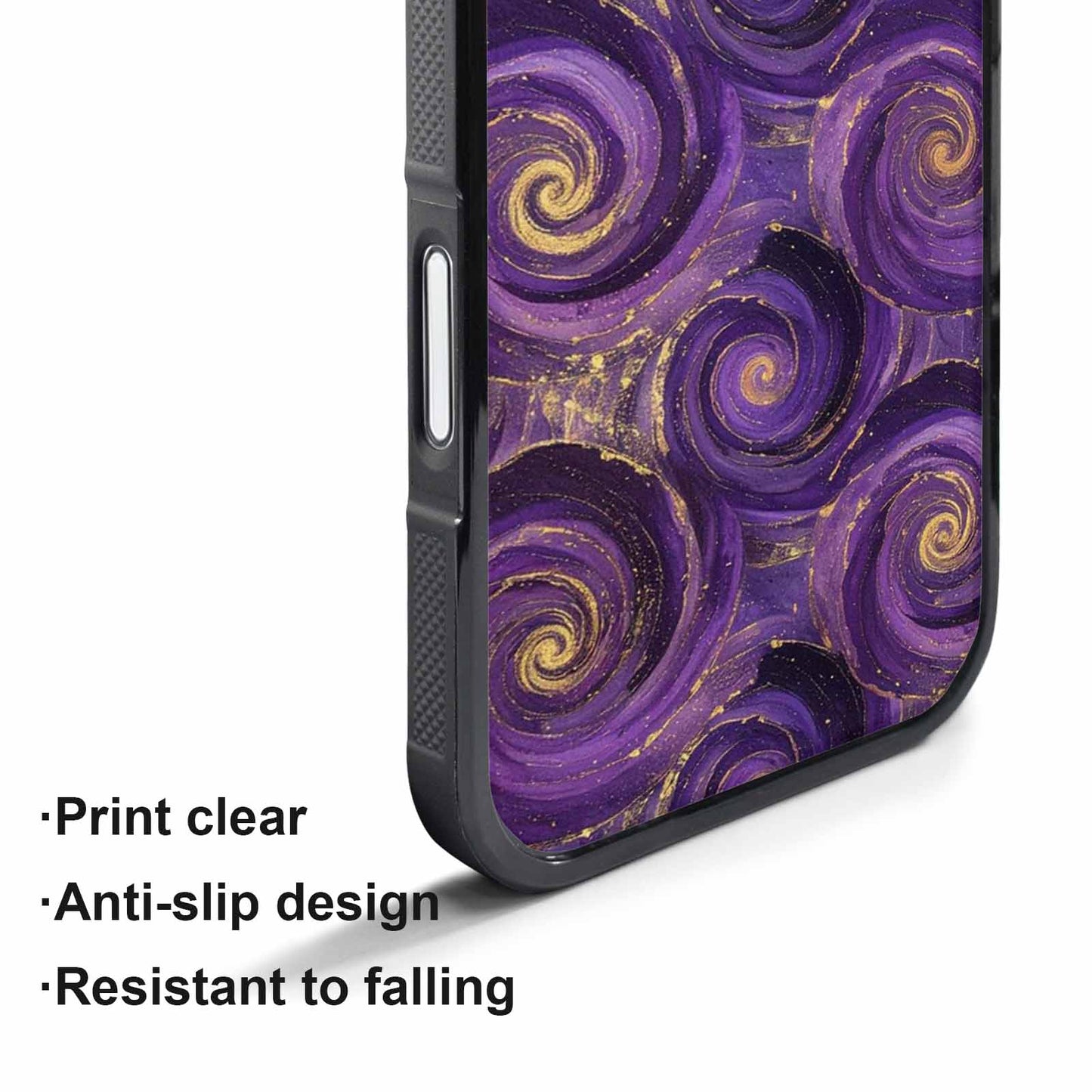 iPhone 17 Pro Case — Swirling Brushstroke Starry Night Texture Galaxy, Custom Designed Case Cover