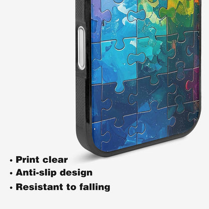 iPhone 16 Plus Case — Autism Puzzle Pieces Puzzle Piece Pattern, Personalized Phone Case