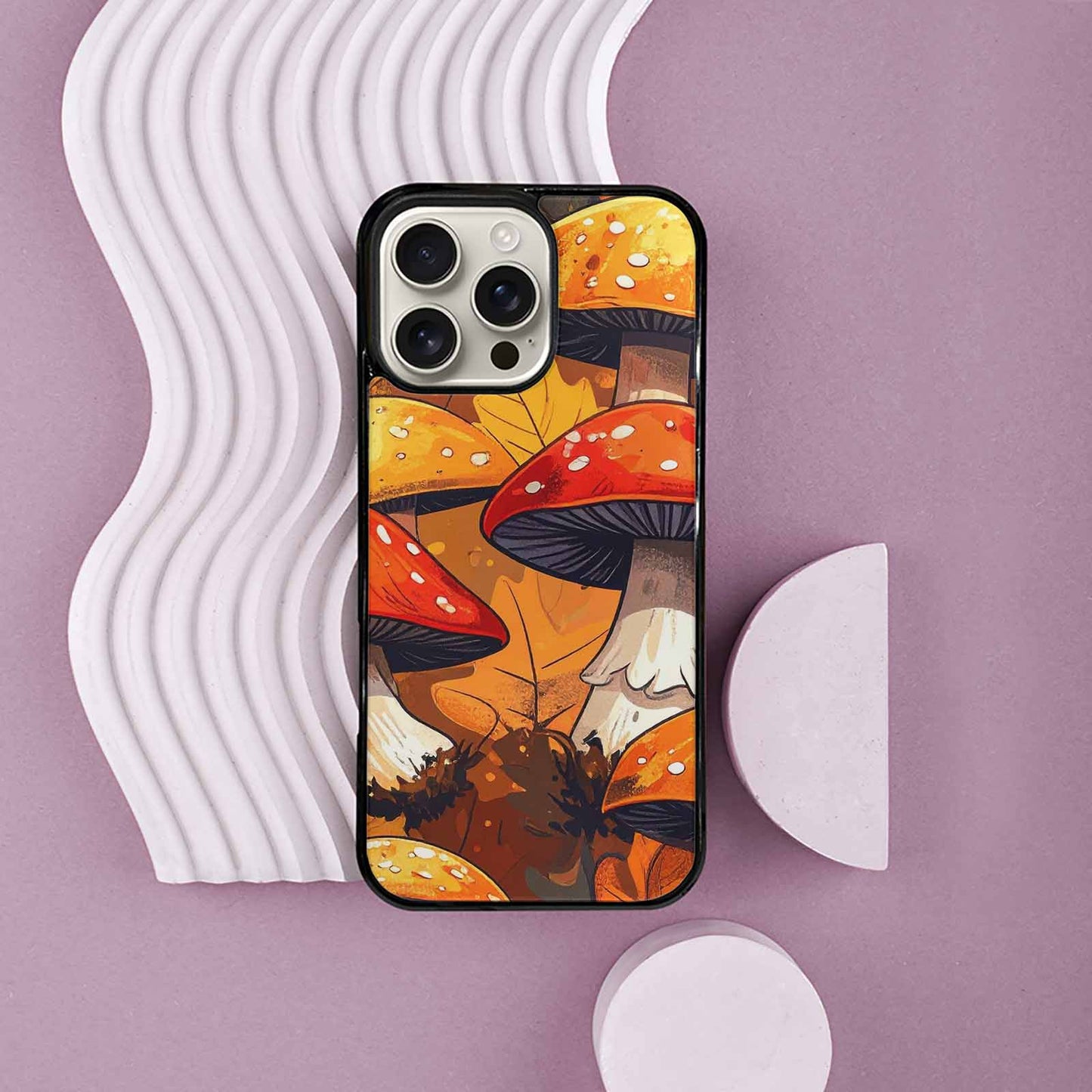 iPhone 16 Pro Max Case — Bold Autumn Mushroom Bold Autumn Mushroom, Personalized Phone Case