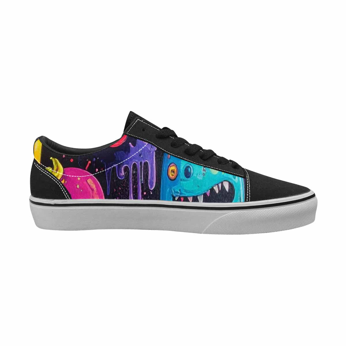 WOMEN'S Ice Cream Monsters  Lace-Up Canvas Dark Academia Sneakers