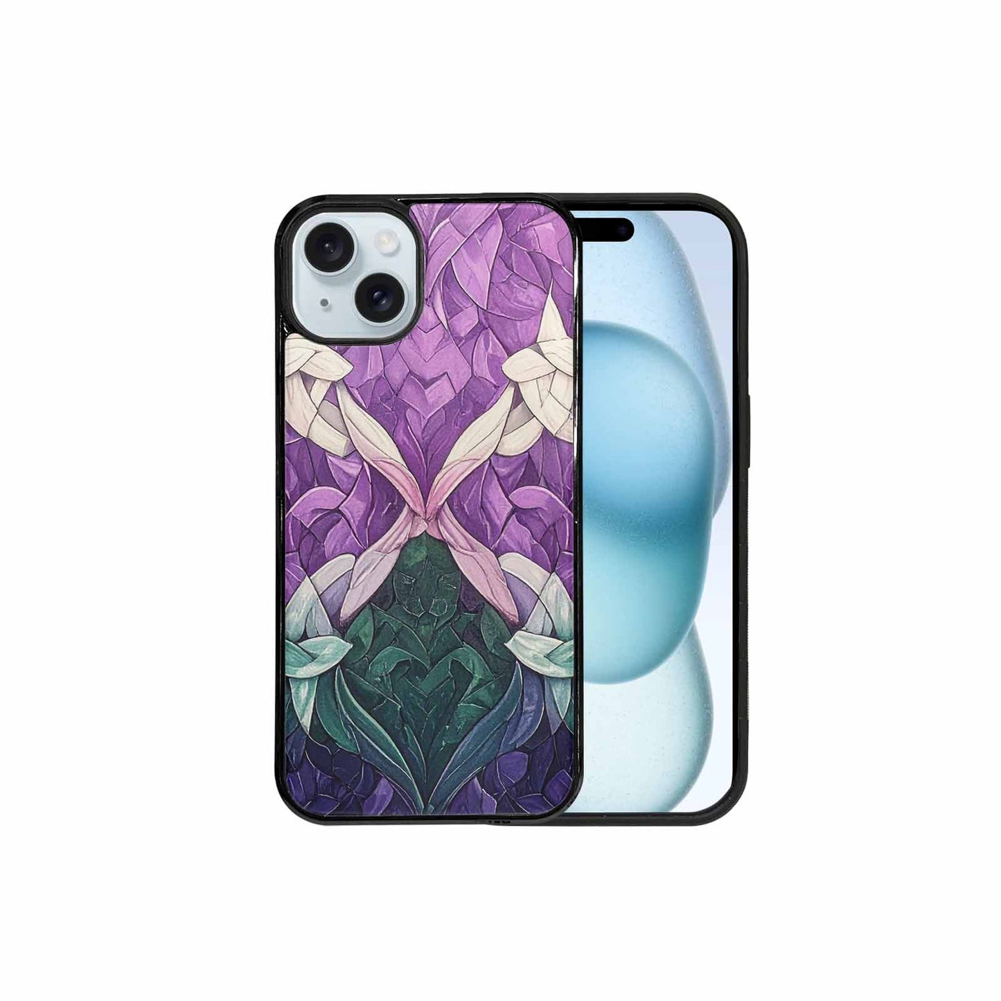 iPhone 15 Plus Case — Genderqueer Flag Color Theme Small Rainbow, Custom Designed Case Cover
