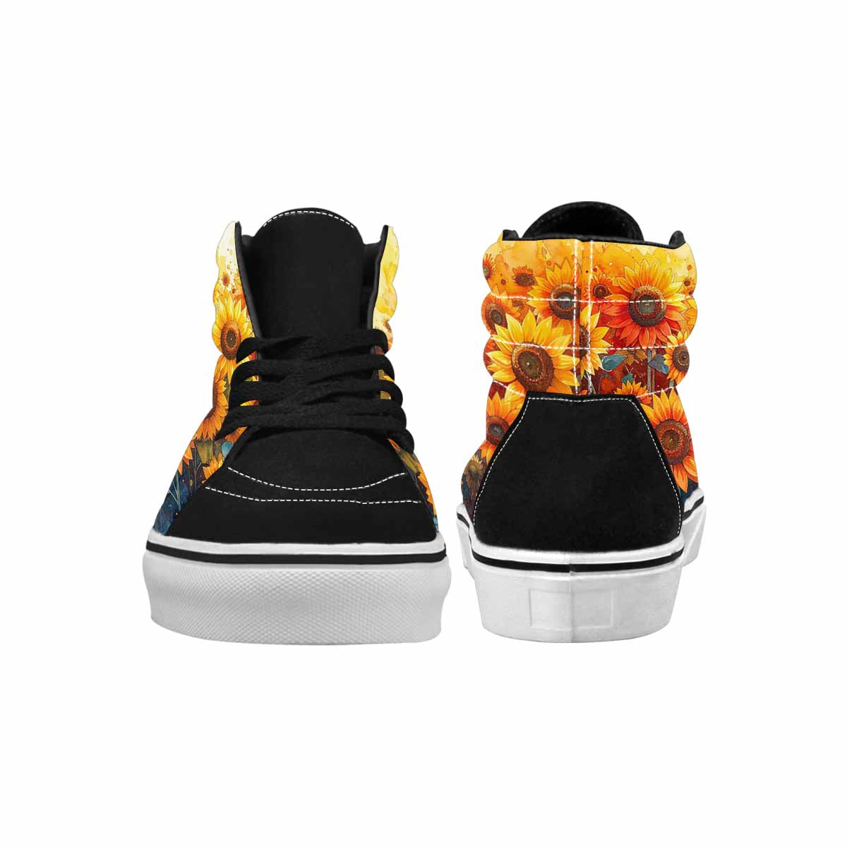 MEN'S Sunflower Burst High Top Canvas Aesthetic Custom Shoes