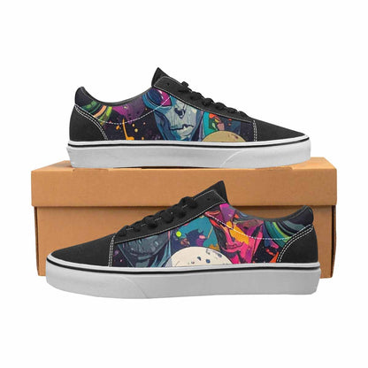 WOMEN'S Aliens × Camo Aliens Lace-Up Canvas Wallpaper Art Sneakers