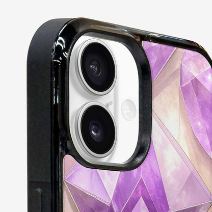 iPhone 16 Case — Amethyst Crystal Art Pattern, Custom Made Phone Cover