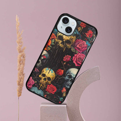 iPhone 15 Plus Case — Skulls And Rosesmelting Skulls A Dsq, Custom Art Phone Cover