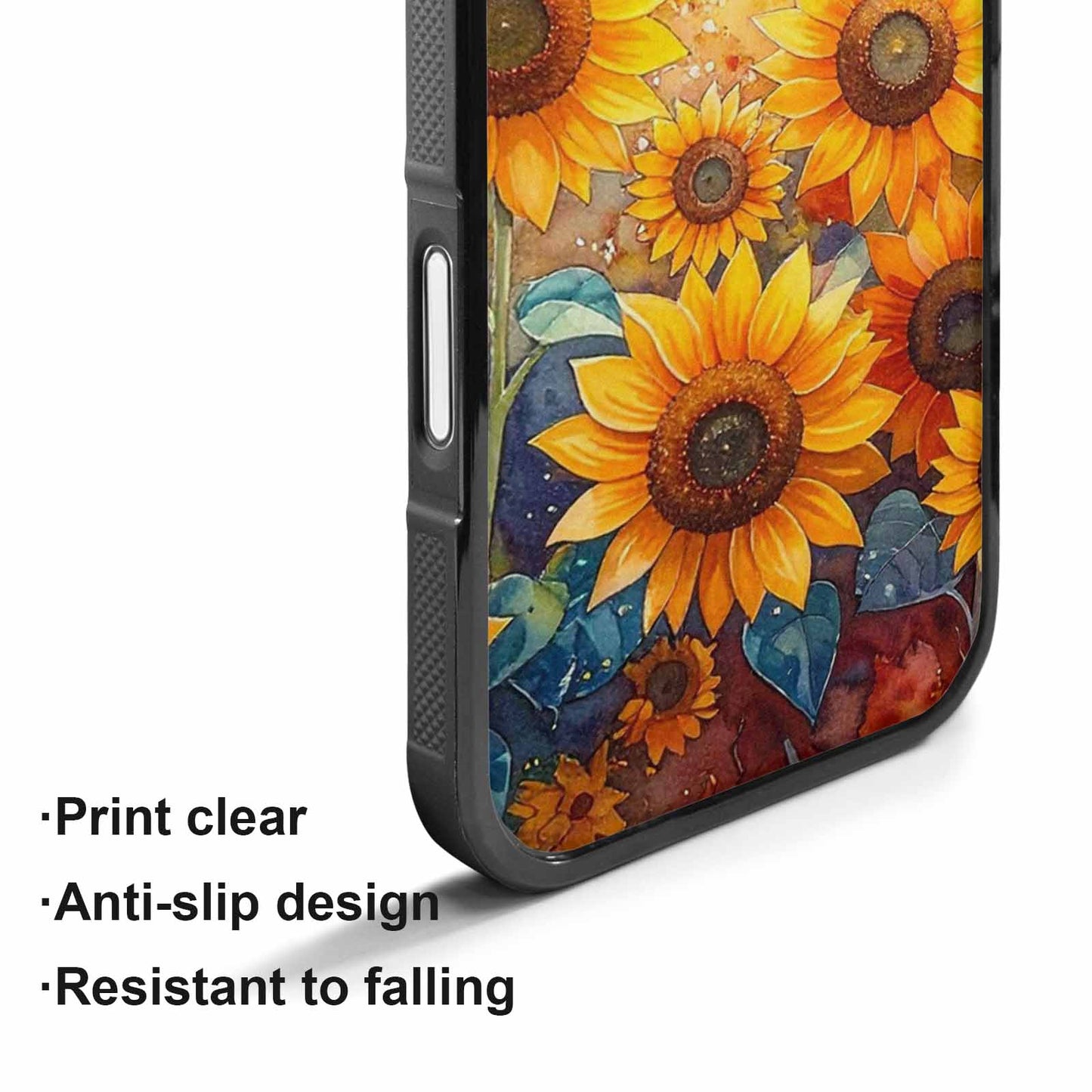 iPhone 17 Case — Full Color Vibrant Sunflower Floral, Custom Print Case Cover