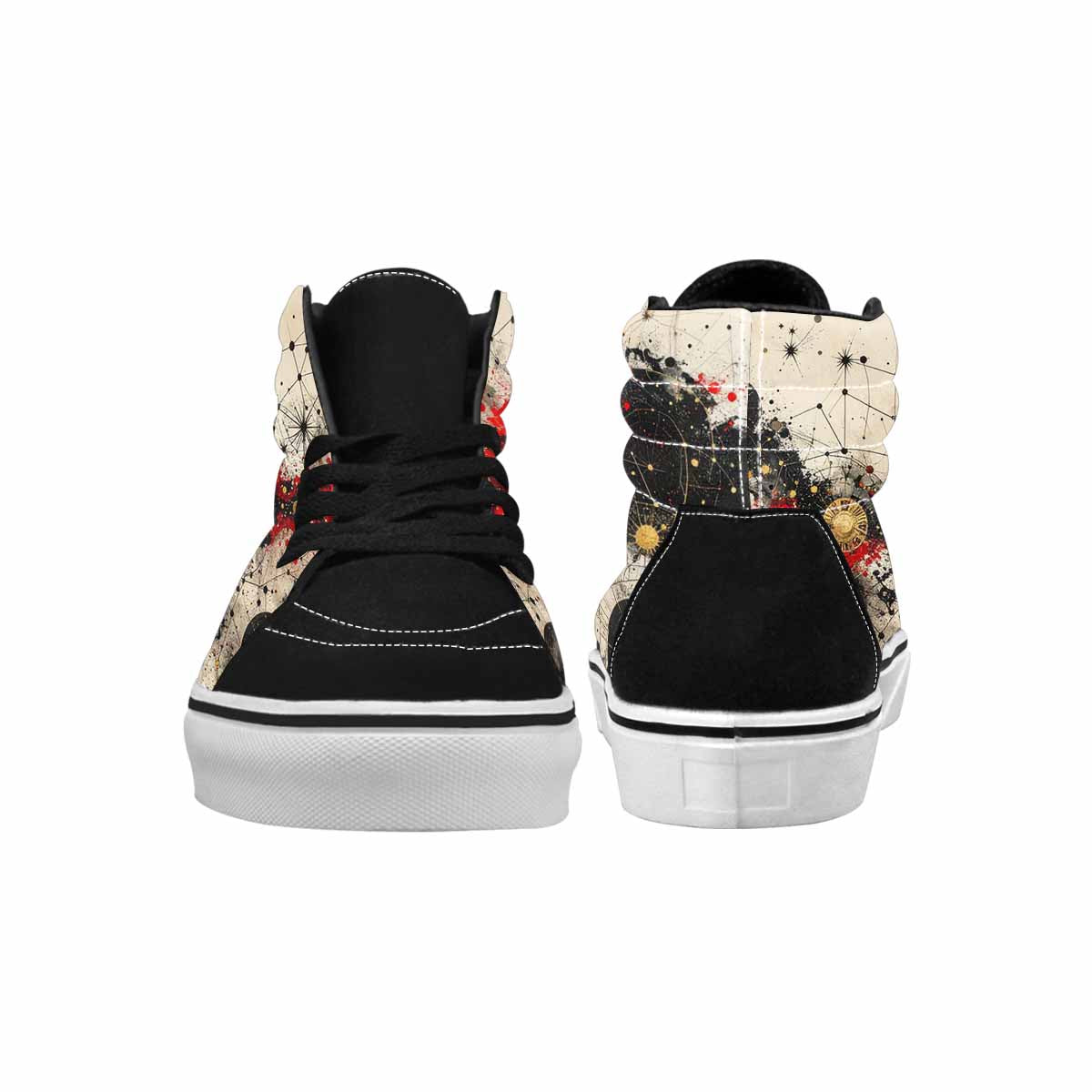 MEN'S Zodiac Constellation High Top Canvas Melting Art Sneakers