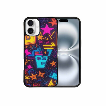 iPhone 16 Plus Case — 80s Retro Motif 80s Retro Motifs, Custom Made Phone Cover
