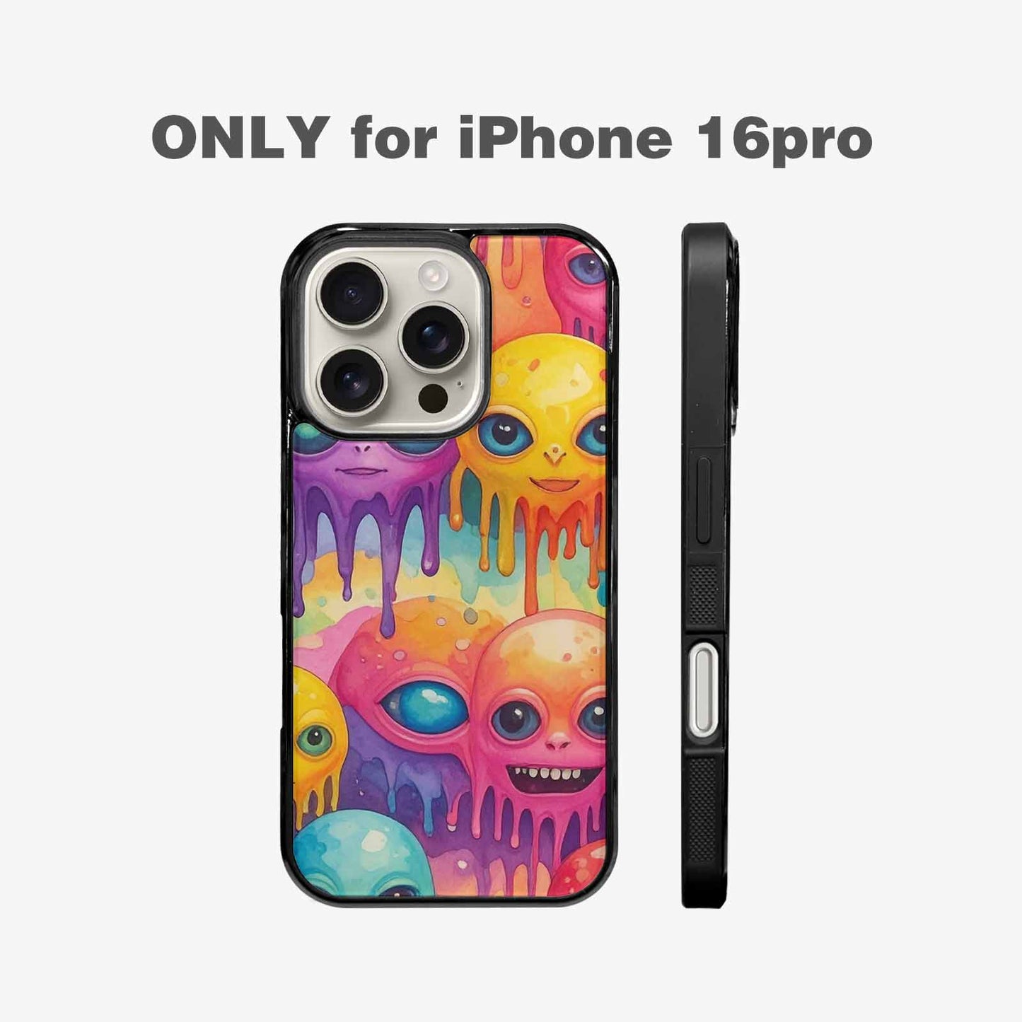 iPhone 16 Pro Case — Aliens Tie Dyemelting Aliens P, Custom Print Case Cover
