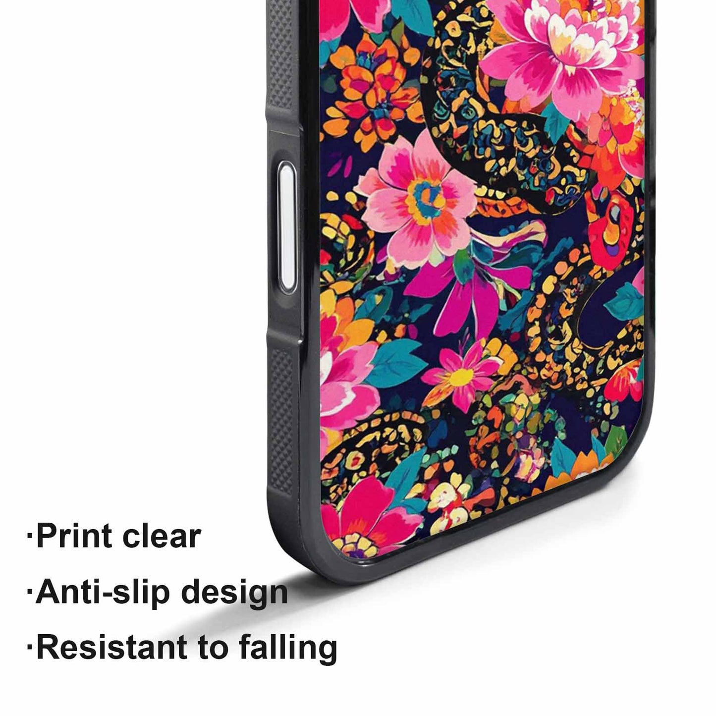 iPhone 17 Pro Case — Snakes Print Floral Seamless Pattern Floral, Personalized Phone Case