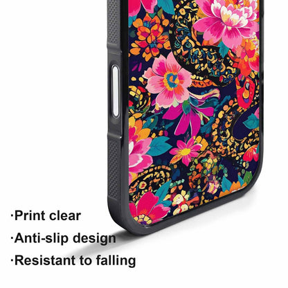 iPhone 17 Pro Case — Snakes Print Floral Seamless Pattern Floral, Personalized Phone Case