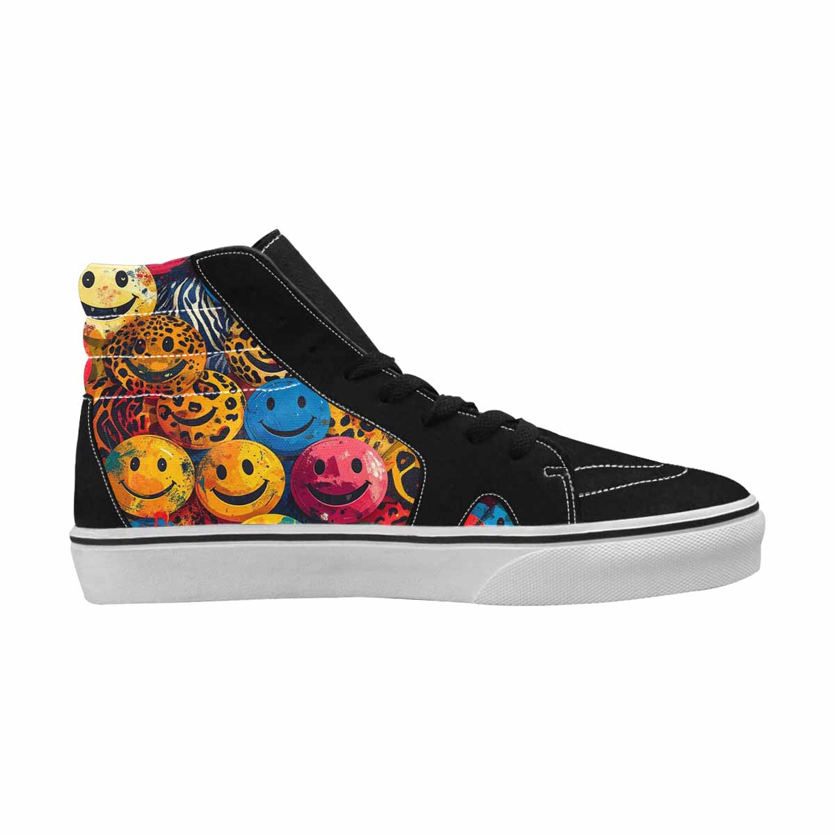 MEN'S Smiley Faces High Top Canvas Dreamcore Custom Shoes