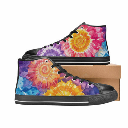 MEN'S Tie Dye Swirl High Top Canvas Vivid Shoes