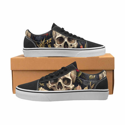 WOMEN'S Skulls - Roses Canvas Lace-Up Dreamcore Sneakers