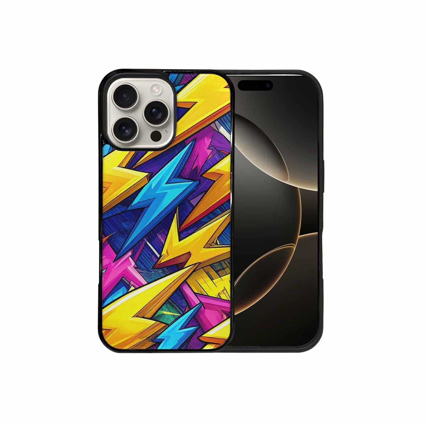 iPhone 16 Pro Max Case — Lightning Bolt Storm Pattern Hundreds Of, Personalized Phone Case