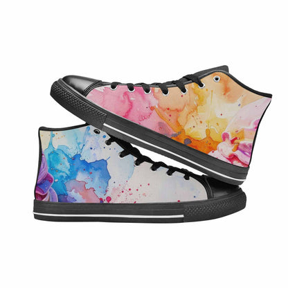 MEN'S Melting Icecream Collage High Top Canvas Vibrant Chaos Custom Sneakers
