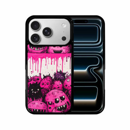 iPhone 17 Pro Case — Black Pink Ink Monsters General Cartoon, Custom Designed Case Cover