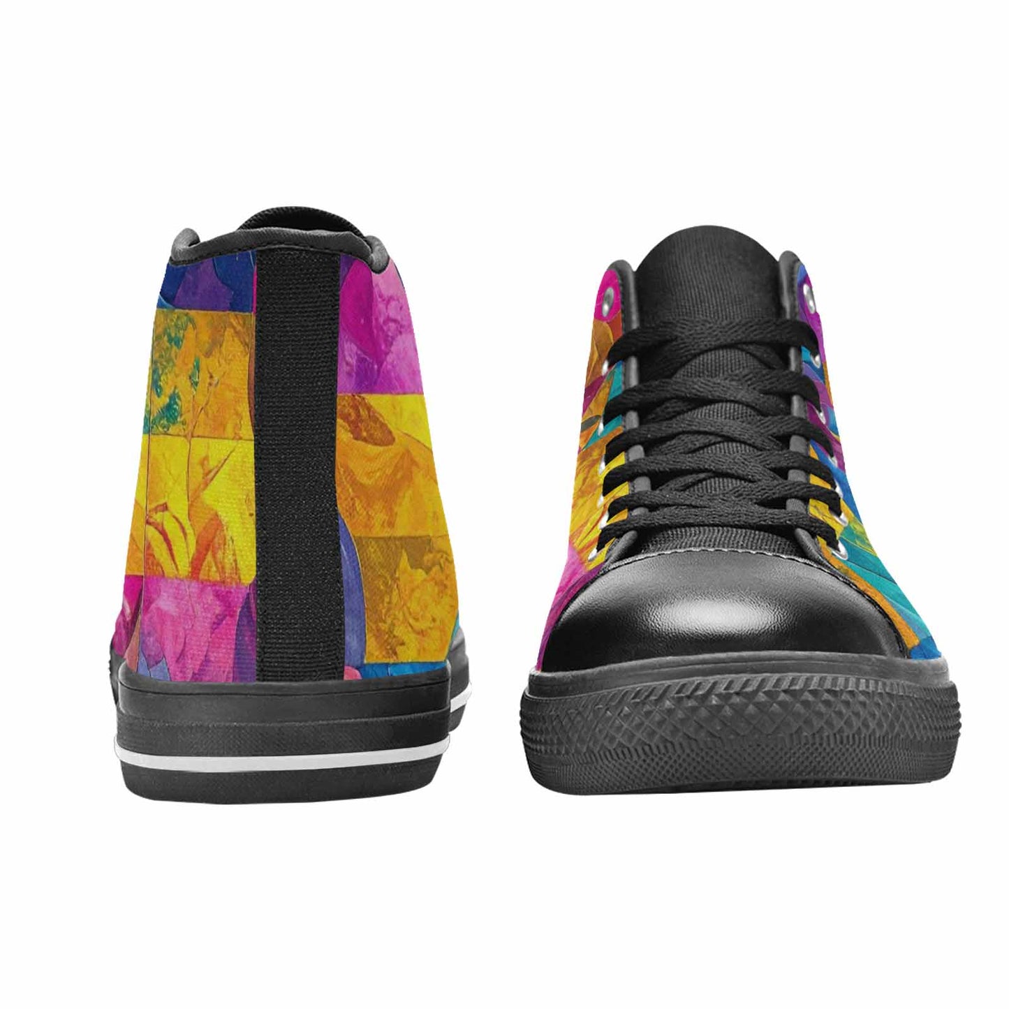 MEN'S Pansexual Flag Color High Top Canvas Aesthetic Custom Shoes