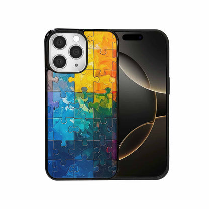 iPhone 15 Pro Max Case — Autism Puzzle Pieces Puzzle Piece Pattern, Custom Art Phone Cover