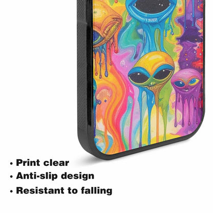 iPhone 15 Plus Case — Aliens Tie Dyemelting Aliens P Bod, Custom Phone Case