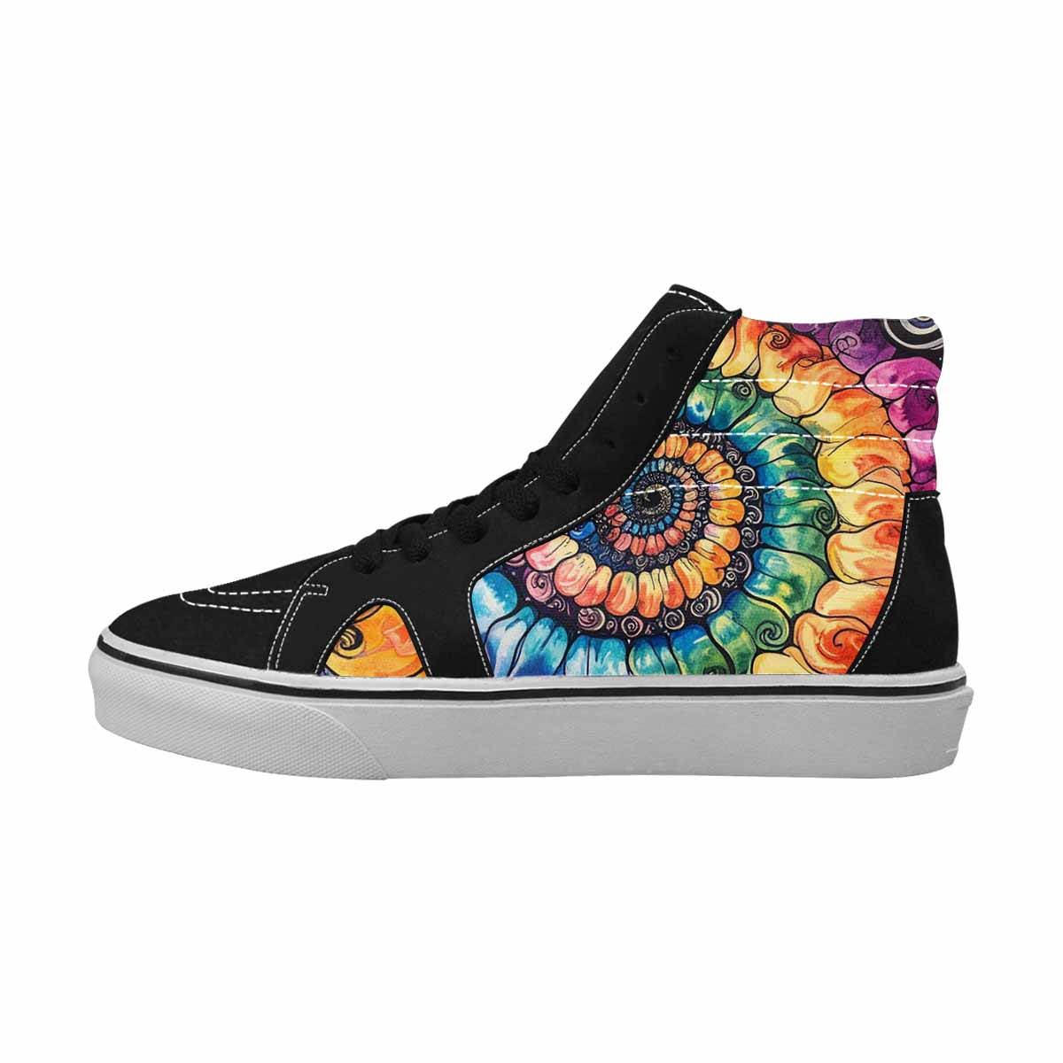 MEN'S Tie High Top Canvas Vivid Custom Sneakers