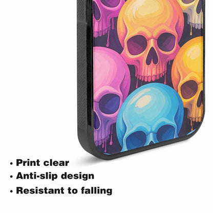 iPhone 15 Case — Dripping Candy Skulls, Unique Phone Case Design