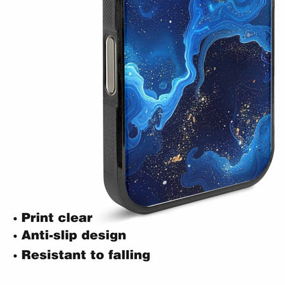 iPhone 15 Pro Max Case — Galaxy Art Blue Starfield Small Galaxy, Custom Phone Case