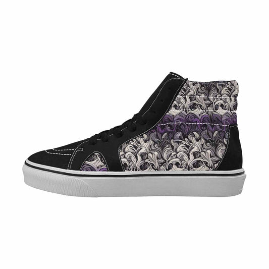 MEN'S Asexual Flag Color High Top Canvas Aesthetic Custom Sneakers